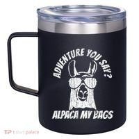 Adventure Alpaca My Bags 12oz Stainless Steel Coffee Mug thumb 2