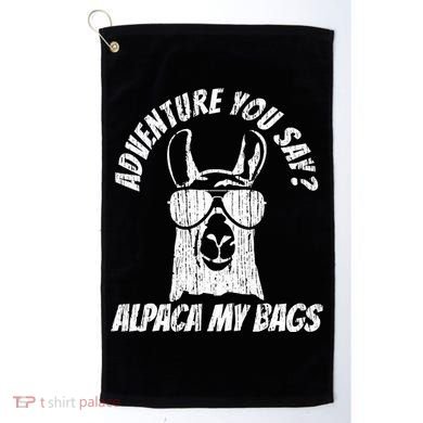 Adventure Alpaca My Bags Golf Towel