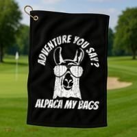 Adventure Alpaca My Bags Golf Towel thumb 1