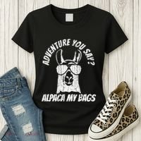 Adventure Alpaca My Bags Women's T-Shirt thumb 3