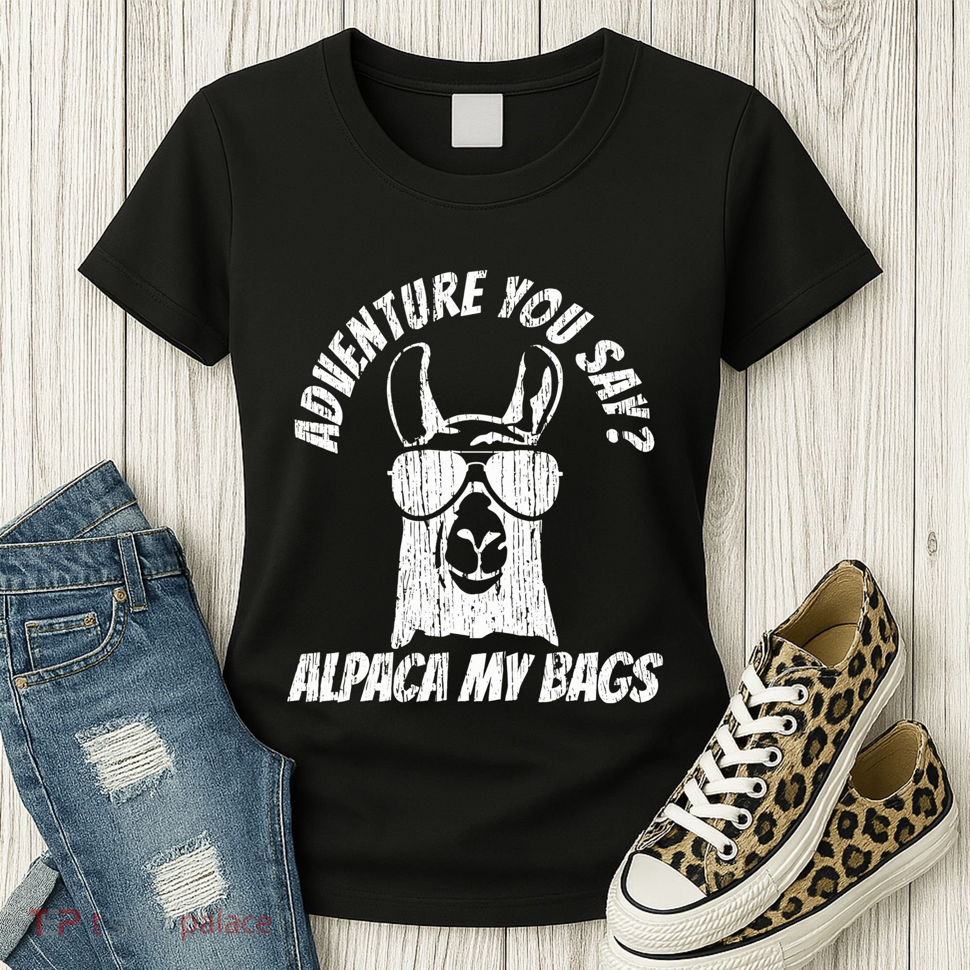 Adventure Alpaca My Bags Women's T-Shirt