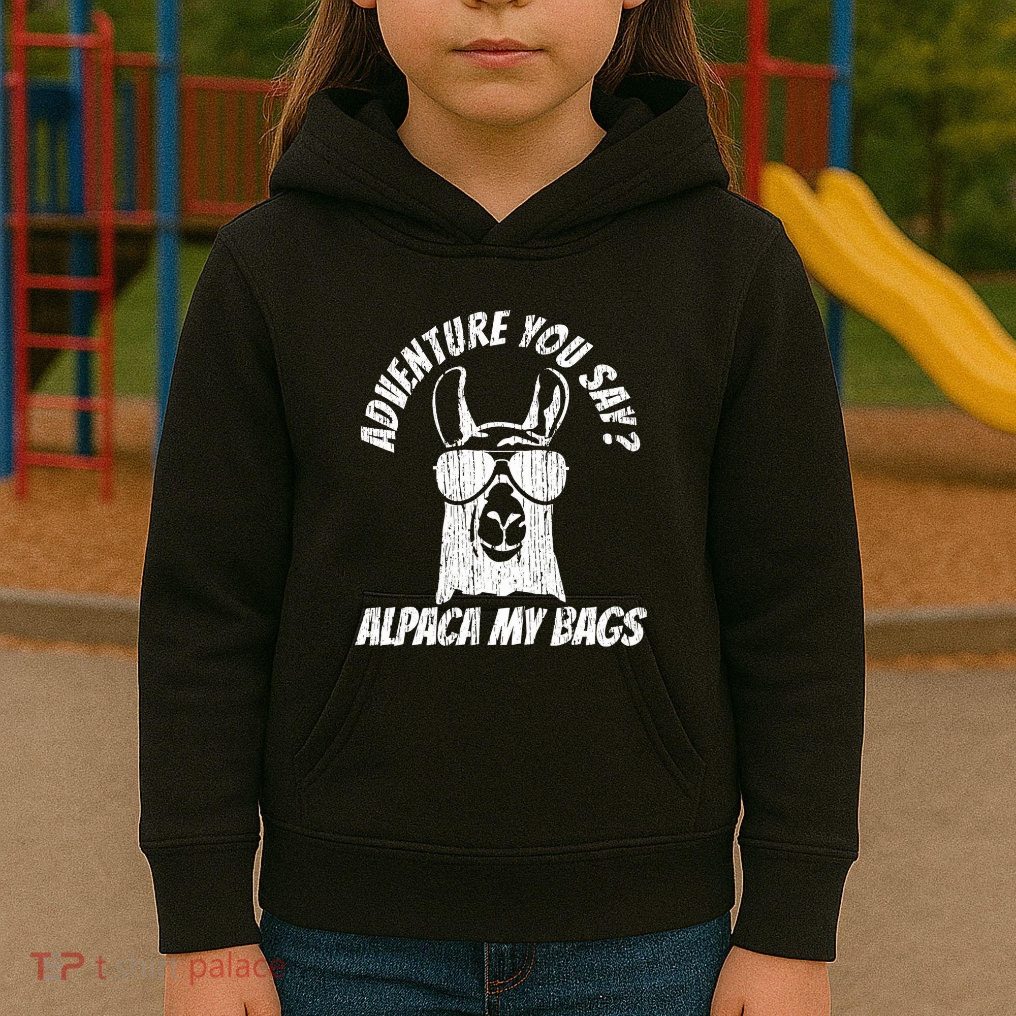 Adventure Alpaca My Bags Kids Hoodie