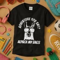 Adventure Alpaca My Bags Kids T-Shirt thumb 3