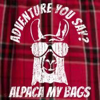 Adventure Alpaca My Bags Men's Flannel Plaid Pajama Pants thumb 2