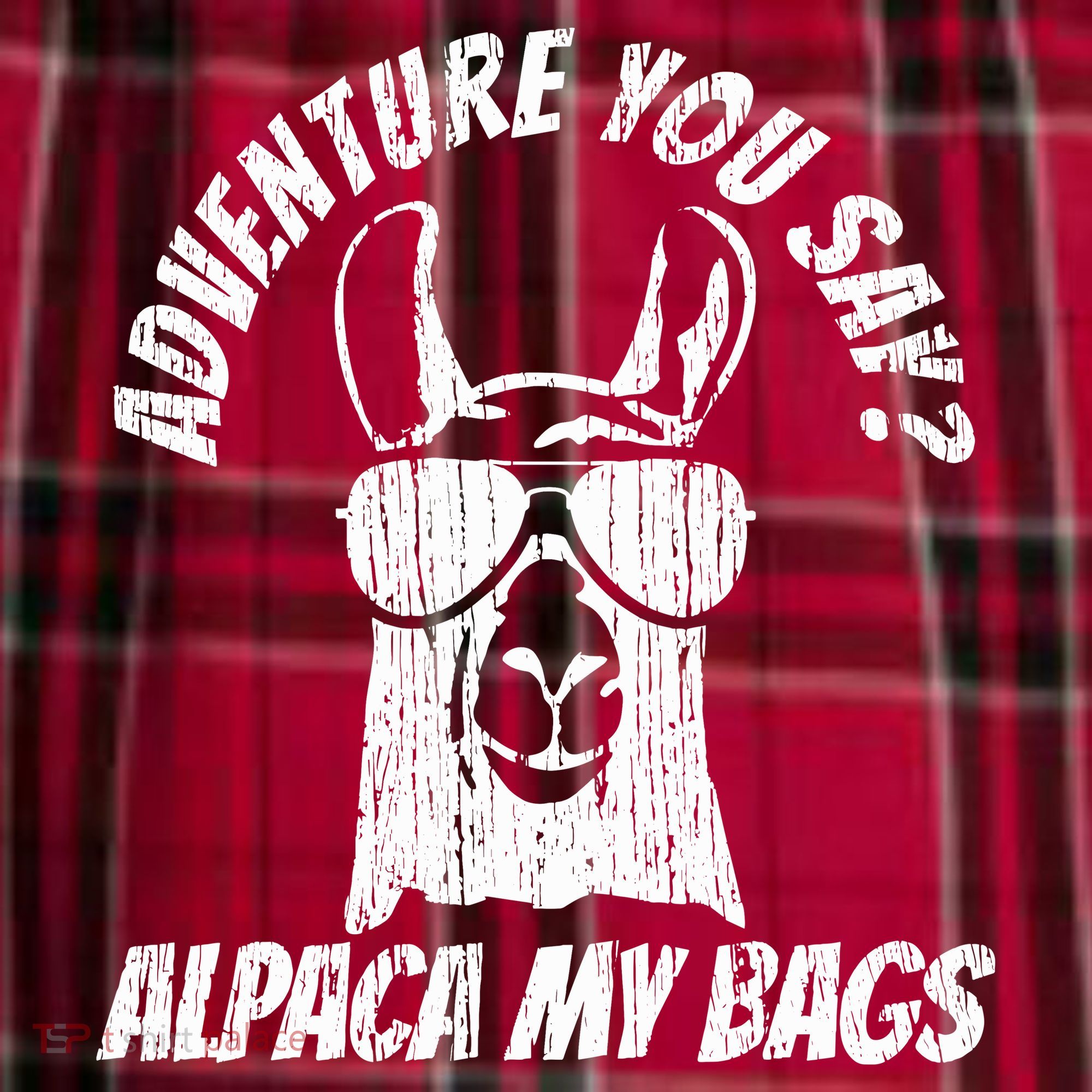 Adventure Alpaca My Bags Men's Flannel Plaid Pajama Pants