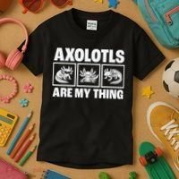 Axolotls Are My Thing Funny  Axolotl Kids T-Shirt thumb 3