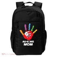 Awesome Autism Mom Ausome Hand Backpack thumb 0
