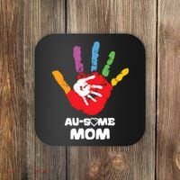 Awesome Autism Mom Ausome Hand Coaster thumb 0