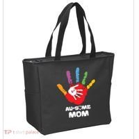Awesome Autism Mom Ausome Hand Tote Bag thumb 2
