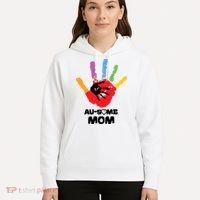 Awesome Autism Mom Ausome Hand Hoodie thumb 5