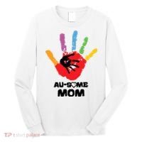 Awesome Autism Mom Ausome Hand Long Sleeve Shirt thumb 0