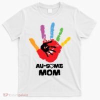 Awesome Autism Mom Ausome Hand T-Shirt thumb 0