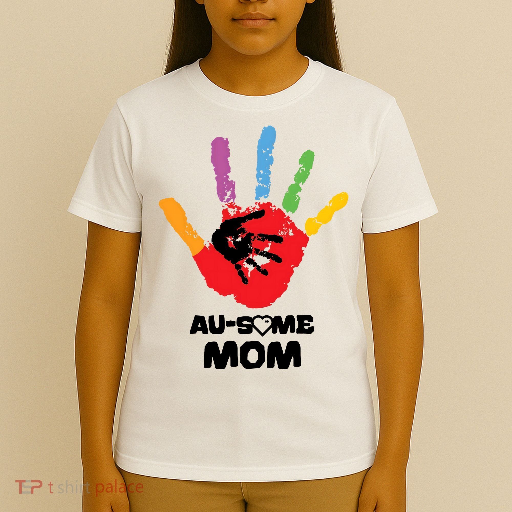 Awesome Autism Mom Ausome Hand T-Shirt