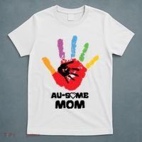 Awesome Autism Mom Ausome Hand T-Shirt thumb 5