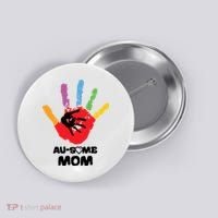 Awesome Autism Mom Ausome Hand Button thumb 0