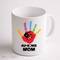 Awesome Autism Mom Ausome Hand Coffee Mug thumb 1