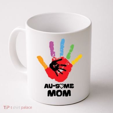 Awesome Autism Mom Ausome Hand Coffee Mug