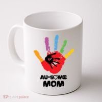 Awesome Autism Mom Ausome Hand Coffee Mug thumb 0