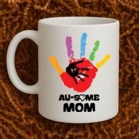 Awesome Autism Mom Ausome Hand Coffee Mug thumb 2