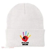 Awesome Autism Mom Ausome Hand Beanie thumb 0