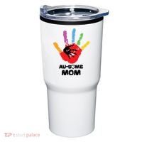 Awesome Autism Mom Ausome Hand Tumbler thumb 0