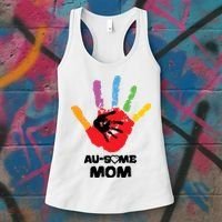 Awesome Autism Mom Ausome Hand Women's Tank Top thumb 3
