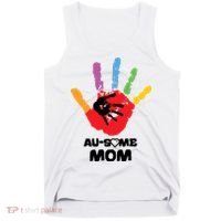 Awesome Autism Mom Ausome Hand Tank Top thumb 0