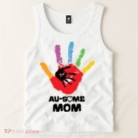 Awesome Autism Mom Ausome Hand Tank Top thumb 2