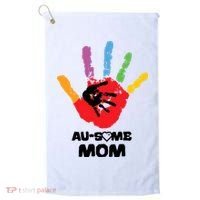 Awesome Autism Mom Ausome Hand Golf Towel thumb 0
