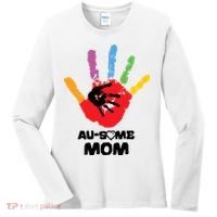 Awesome Autism Mom Ausome Hand Women's Long Sleeve Shirt thumb 0
