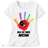Awesome Autism Mom Ausome Hand Women's T-Shirt thumb 0