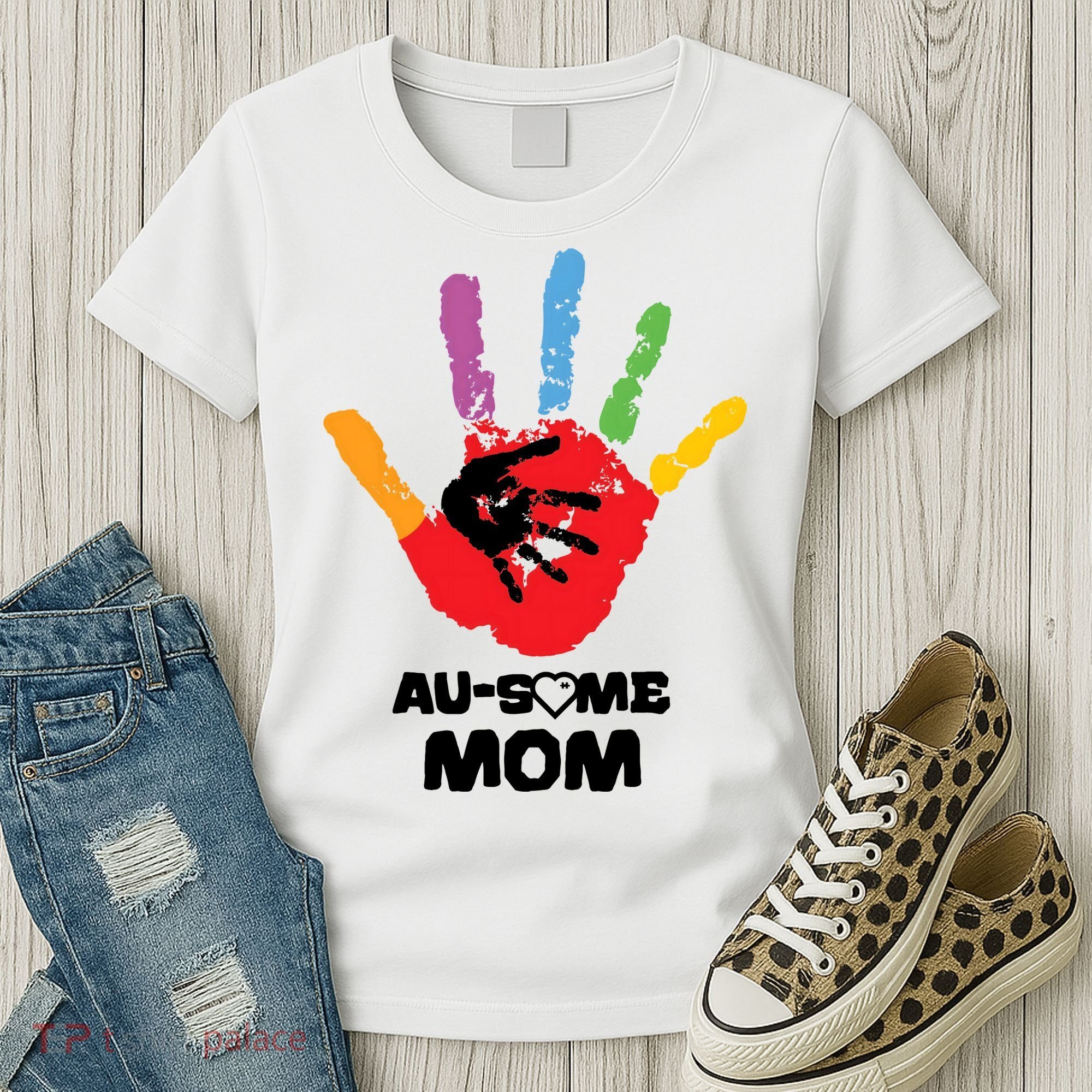 Awesome Autism Mom Ausome Hand Women's T-Shirt