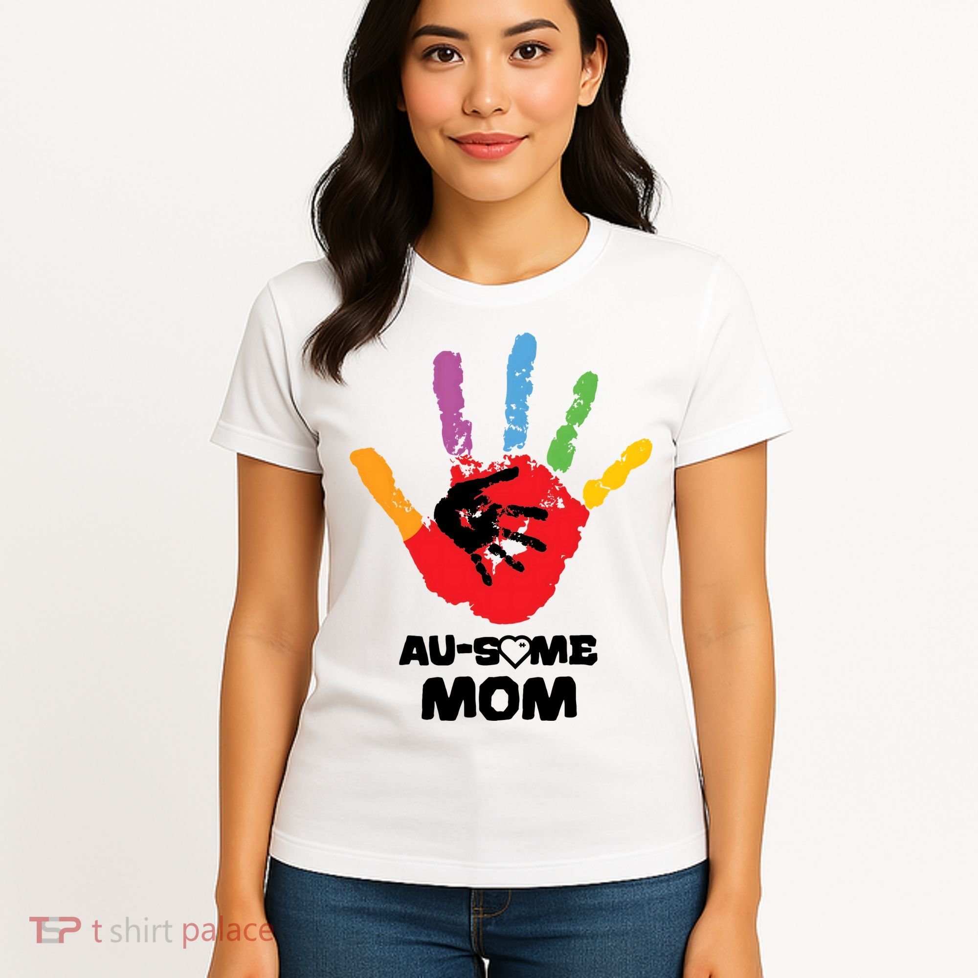 Awesome Autism Mom Ausome Hand Women's T-Shirt