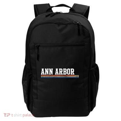 Ann Arbor Michigan Retro Logo Backpack