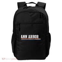 Ann Arbor Michigan Retro Logo Backpack thumb 0
