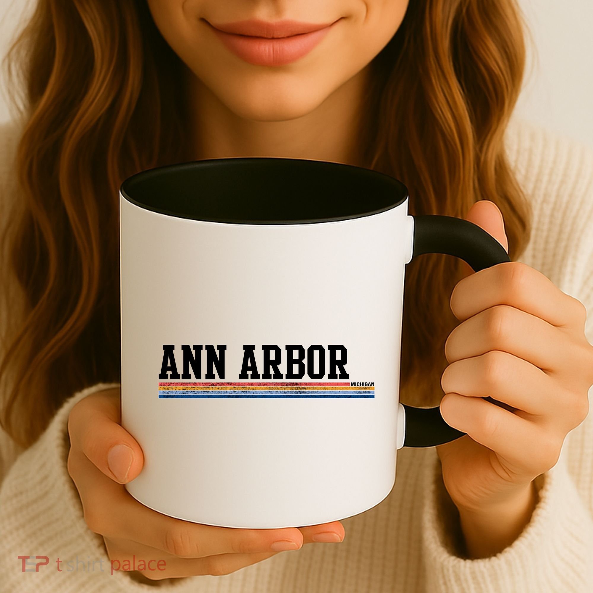 Ann Arbor Michigan Retro Logo Coffee Mug