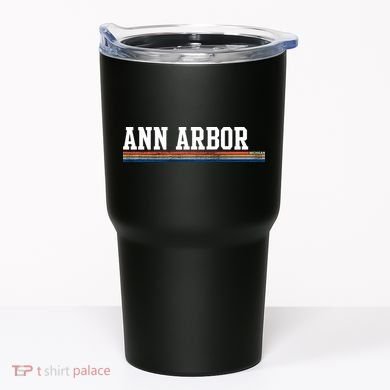 Ann Arbor Michigan Retro Logo Tumbler