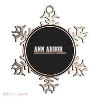 Ann Arbor Michigan Retro Logo Ornament thumb 0