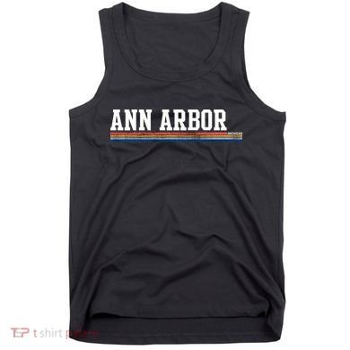 Ann Arbor Michigan Retro Logo Tank Top
