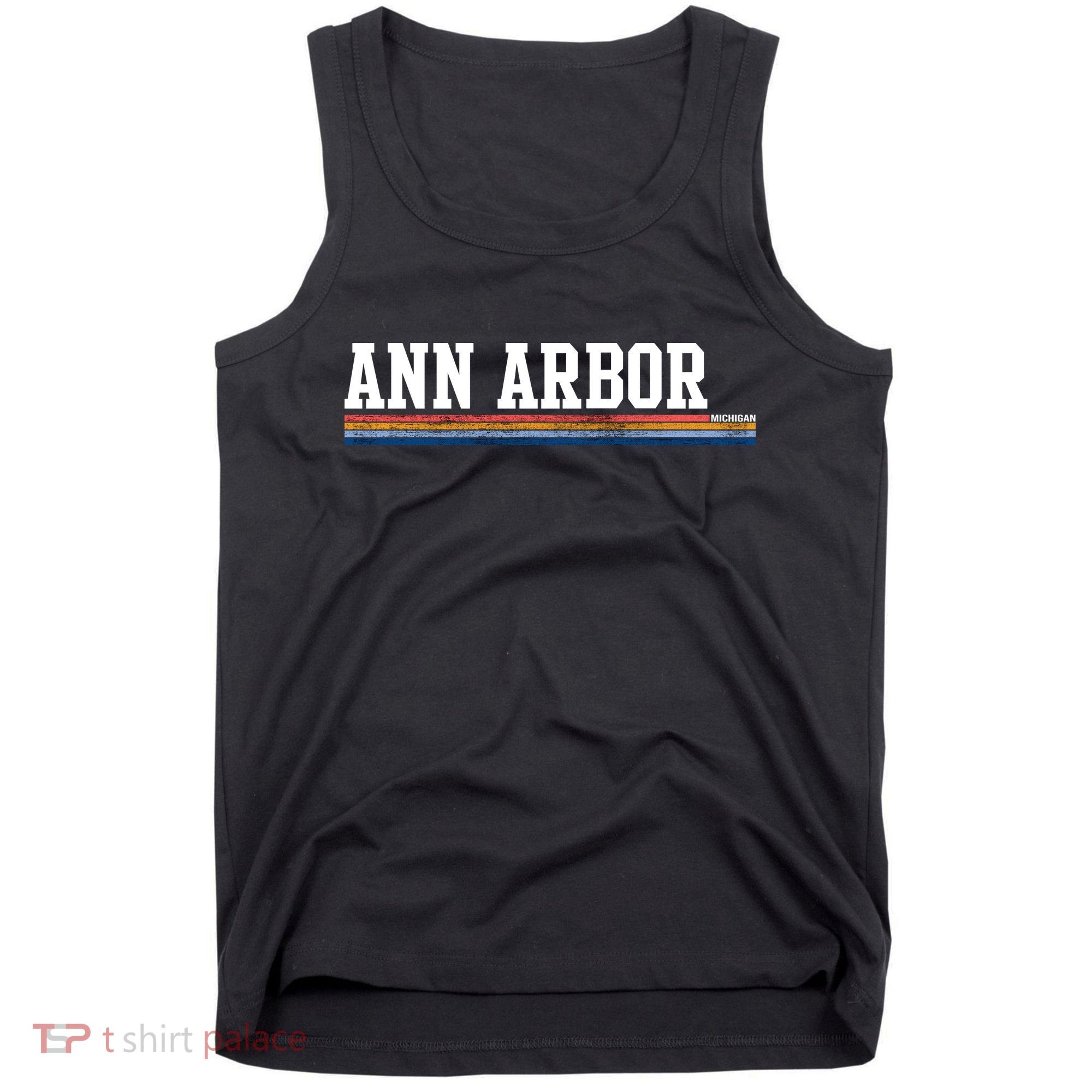 Ann Arbor Michigan Retro Logo Tank Top