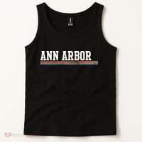 Ann Arbor Michigan Retro Logo Tank Top thumb 2