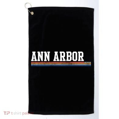 Ann Arbor Michigan Retro Logo Golf Towel