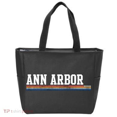 Ann Arbor Michigan Retro Logo Tote Bag