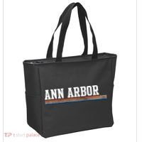 Ann Arbor Michigan Retro Logo Tote Bag thumb 2