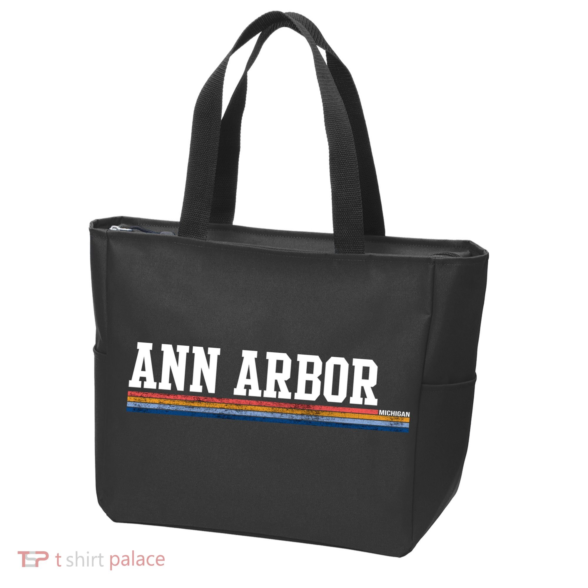 Ann Arbor Michigan Retro Logo Tote Bag