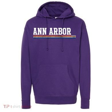 Ann Arbor Michigan Retro Logo Hoodie