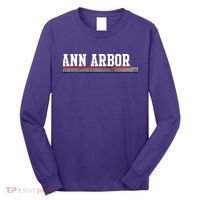 Ann Arbor Michigan Retro Logo Long Sleeve Shirt thumb 0