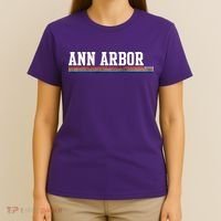 Ann Arbor Michigan Retro Logo T-Shirt thumb 4