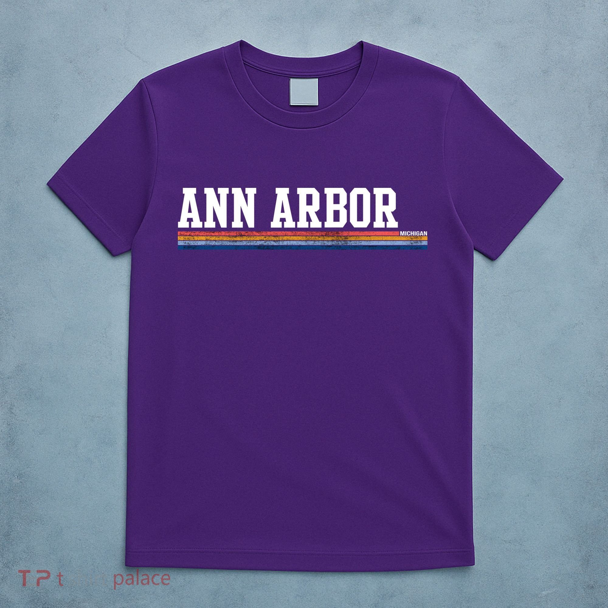 Ann Arbor Michigan Retro Logo T-Shirt