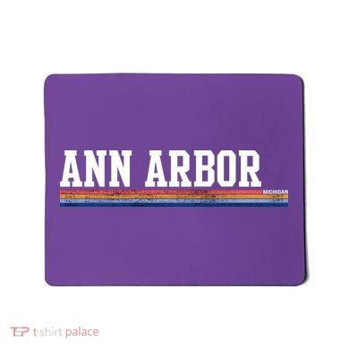 Ann Arbor Michigan Retro Logo Mousepad